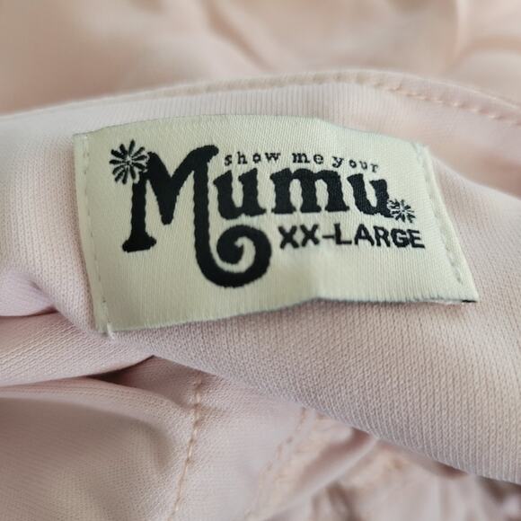 NEW XXL Show Me Your Mumu SMYMM pink Caitlin ruffled maxi dress - Picture 5 of 7